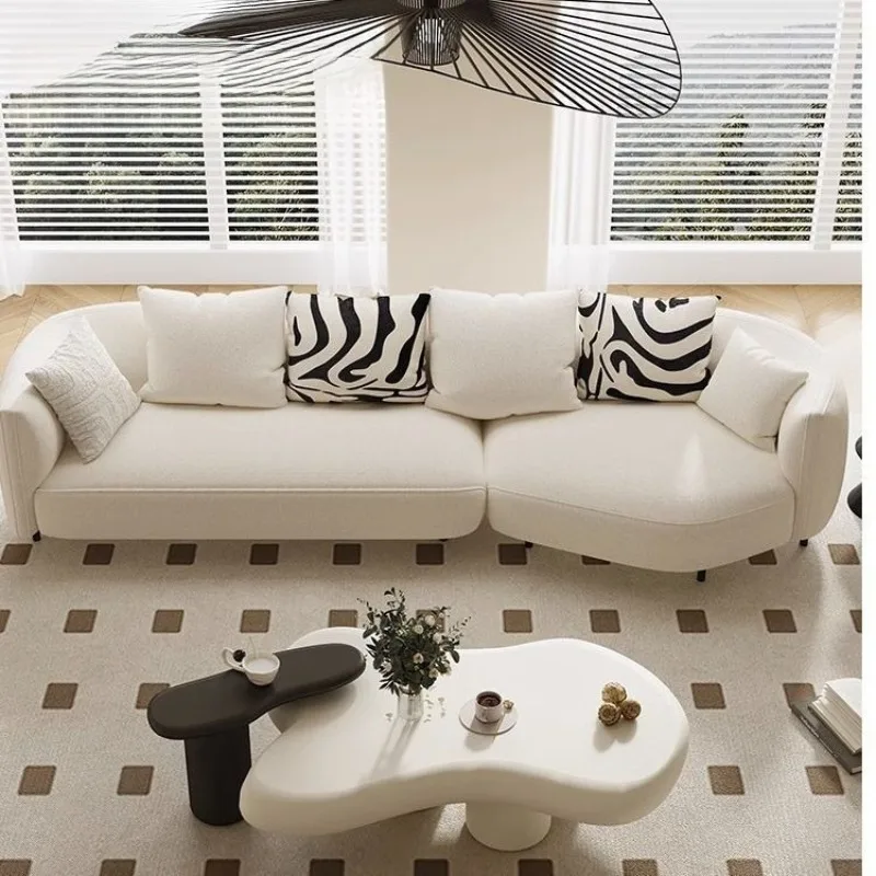 Modern minimalist designer small apartment combination lamb wool large sofa
Modern minimalist designer small apartment combination lamb wool large sofa