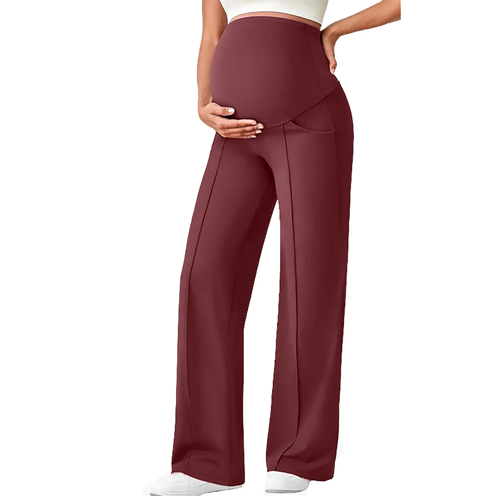 Maternity Yoga Pants Pregnant Women High Waist Over-the-Belly Elastic Waistband Stretchy Workout Sports Trousers with Pockets
Maternity Yoga Pants Pregnant Women High Waist Over-the-Belly Elastic Waistband Stretchy Workout Sports Trousers with Pockets