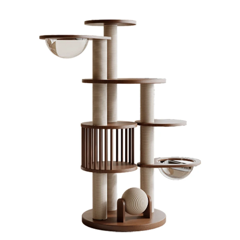 Forest cat climbing frame Solid wood large multi-space capsule integrated household does not occupy an area Cat sisal rack
Forest cat climbing frame Solid wood large multi-space capsule integrated household does not occupy an area Cat sisal rack