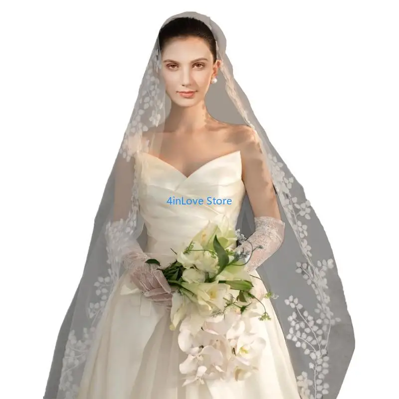 T4MD White Bridal Veil Flower Wedding Veil with Comb Engagement Veil Bride Accessory
T4MD White Bridal Veil Flower Wedding Veil with Comb Engagement Veil Bride Accessory
