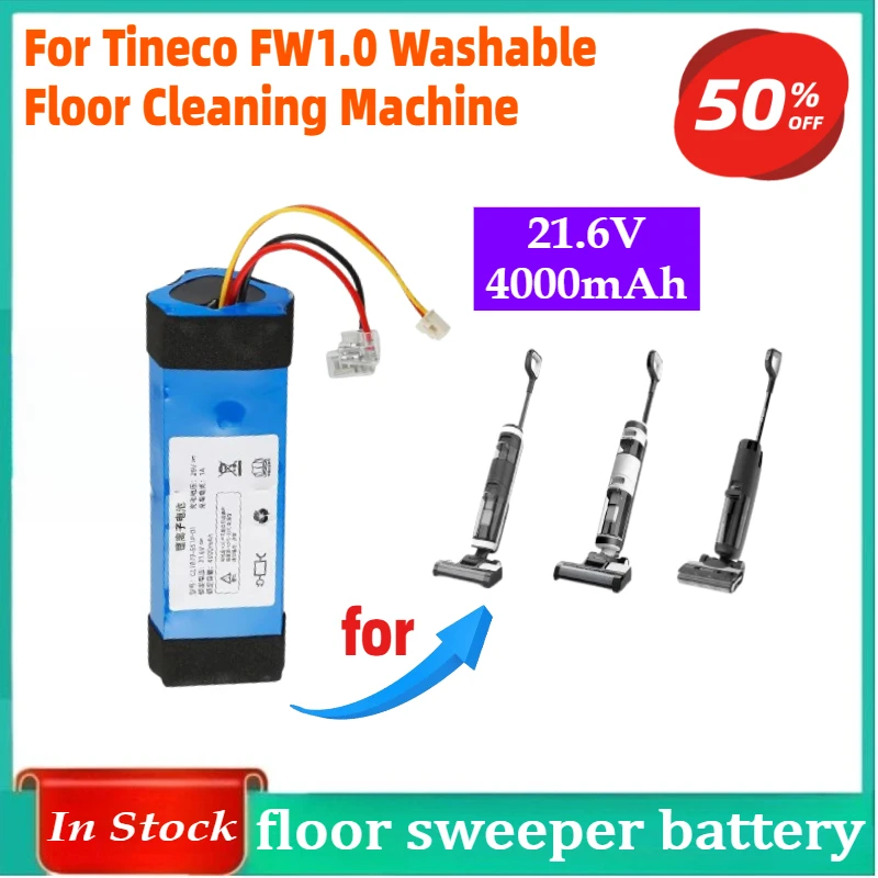 21.6V 4000mAh Lithium-ion Battery for Tineco FW1.0 Washable Floor Cleaning Machine Rechargeable Battery
21.6V 4000mAh Lithium-ion Battery for Tineco FW1.0 Washable Floor Cleaning Machine Rechargeable Battery