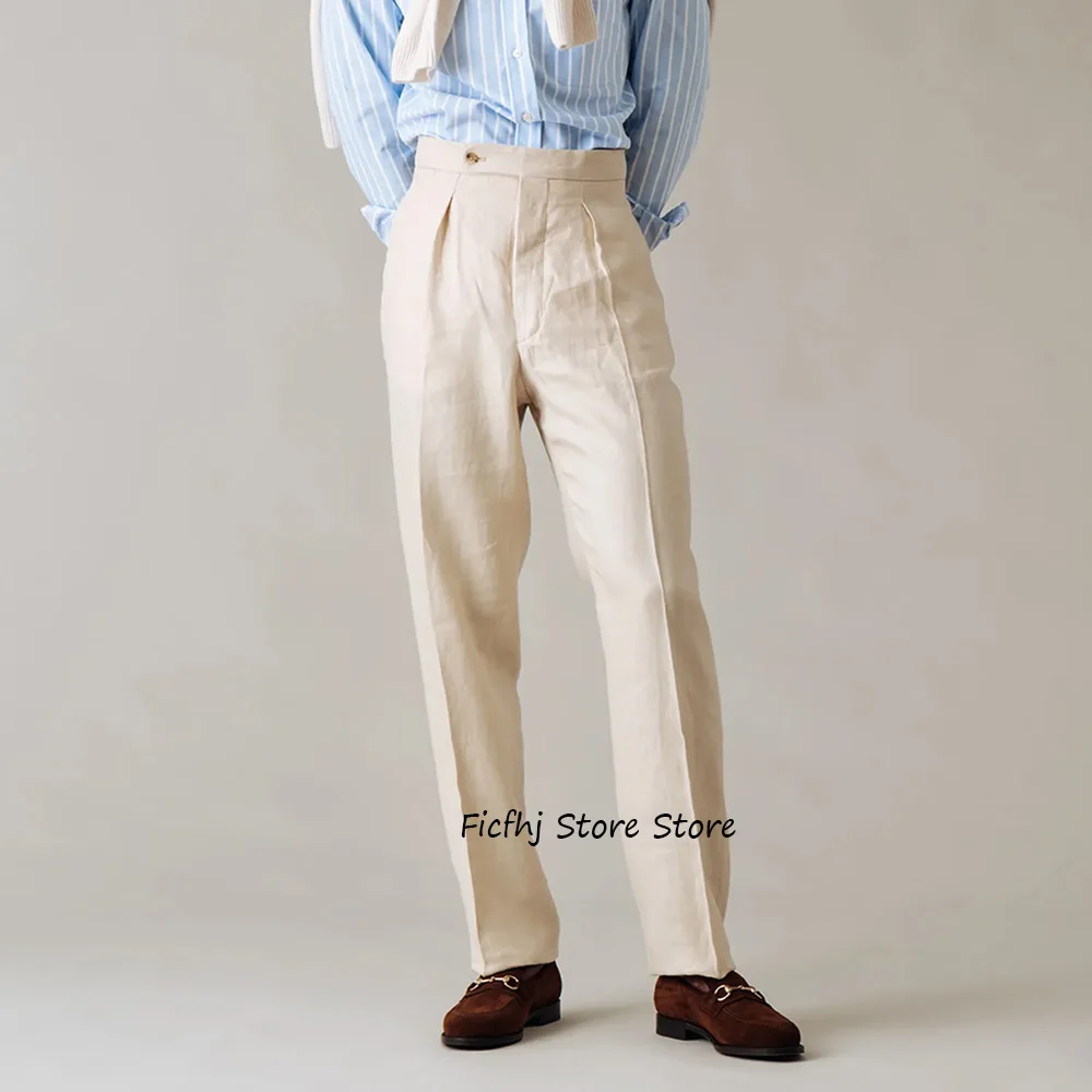 Men's Trousers Work Pants for Man Lightweight Business Casual Solid Color Straight Leg Linen Fabric Trouser Tailoring Classic
Men's Trousers Work Pants for Man Lightweight Business Casual Solid Color Straight Leg Linen Fabric Trouser Tailoring Classic