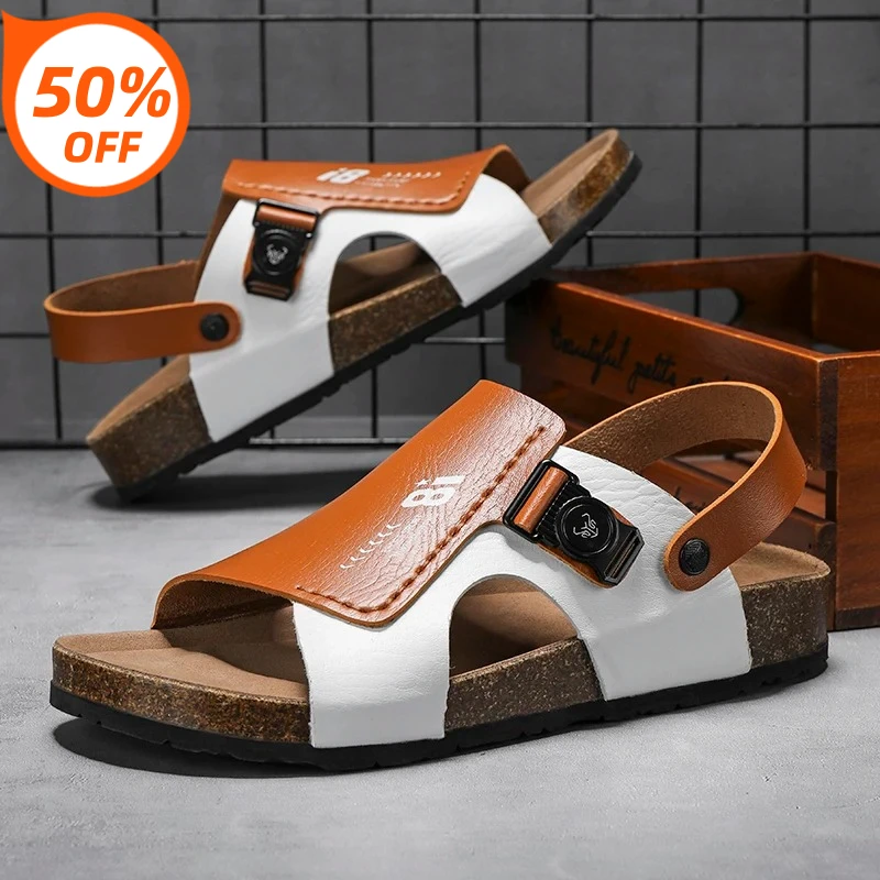 2026Brown Cork Sandals for Man Leather Slippers Luxury Outdoor Slides Men Summer Slip On Men Fashion Sandals sandalias de hombre
2026Brown Cork Sandals for Man Leather Slippers Luxury Outdoor Slides Men Summer Slip On Men Fashion Sandals sandalias de hombre