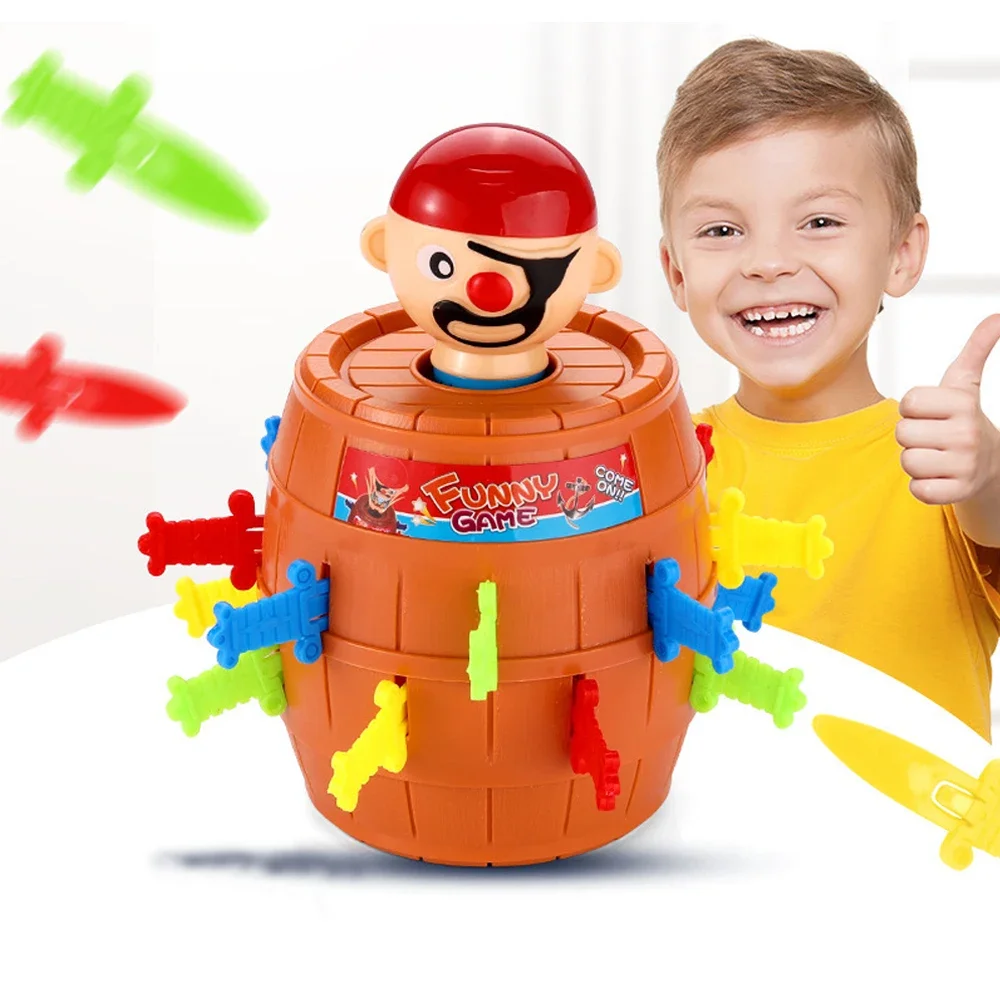 Pirate Barrel Game, Interactive Pop-Up Pirate Toy, Bucket with Swords Puzzle Action Game, for Family Kids Tabletop Entertainment
Pirate Barrel Game, Interactive Pop-Up Pirate Toy, Bucket with Swords Puzzle Action Game, for Family Kids Tabletop Entertainment
