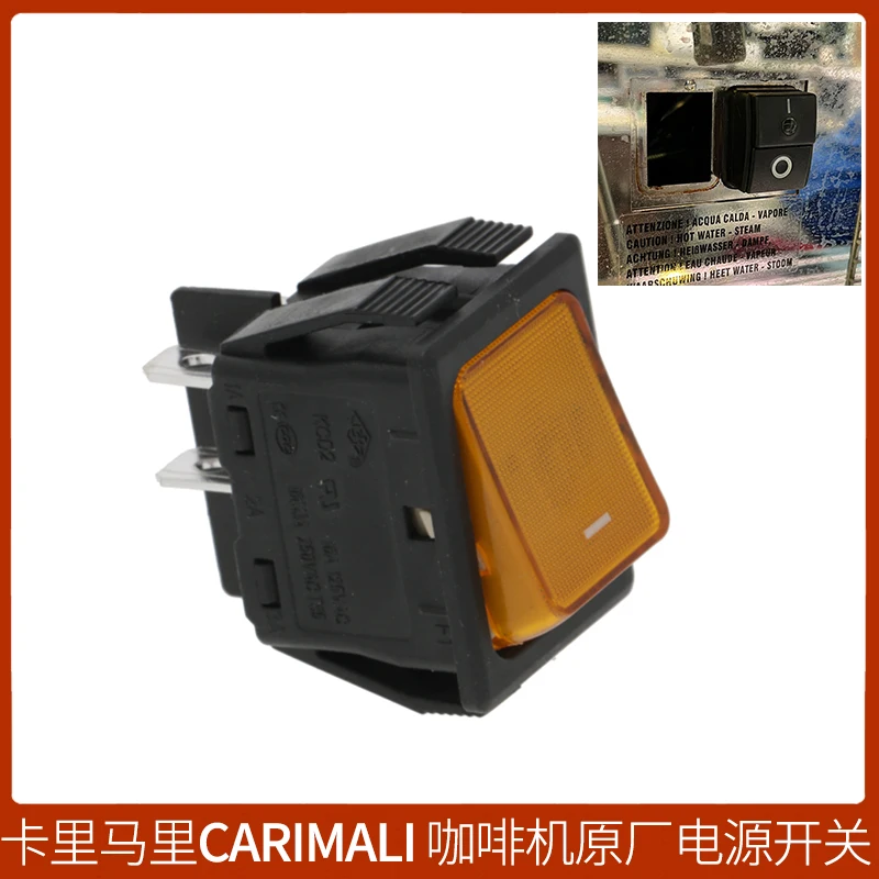 2pcs For CARIMALI coffee machine original factory yellow 250V 16A power switch button T85/T125 accessories
2pcs For CARIMALI coffee machine original factory yellow 250V 16A power switch button T85/T125 accessories