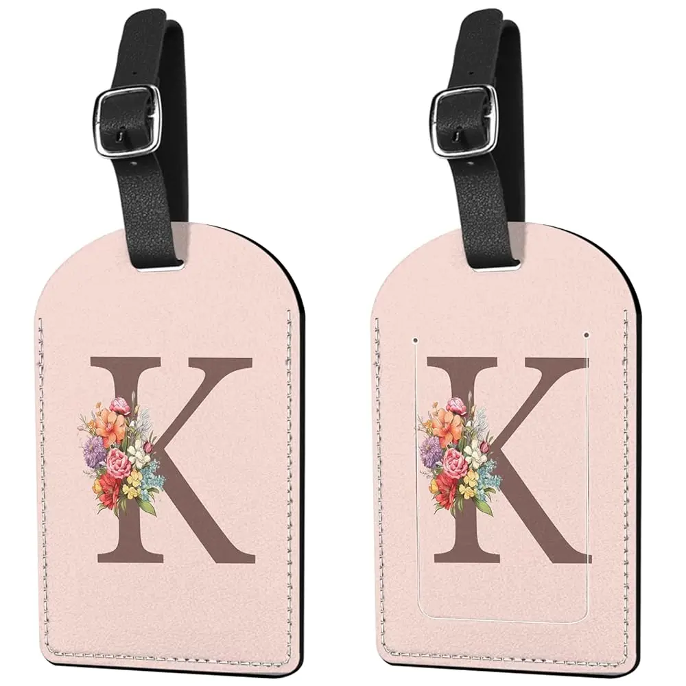 2 Pack Luggage Tag Suitcase Tags Initial Letter Monogram PU Leather Cover Aesthetic Cute Monogrammed Travel Bag Labels for Wo
2 Pack Luggage Tag Suitcase Tags Initial Letter Monogram PU Leather Cover Aesthetic Cute Monogrammed Travel Bag Labels for Wo