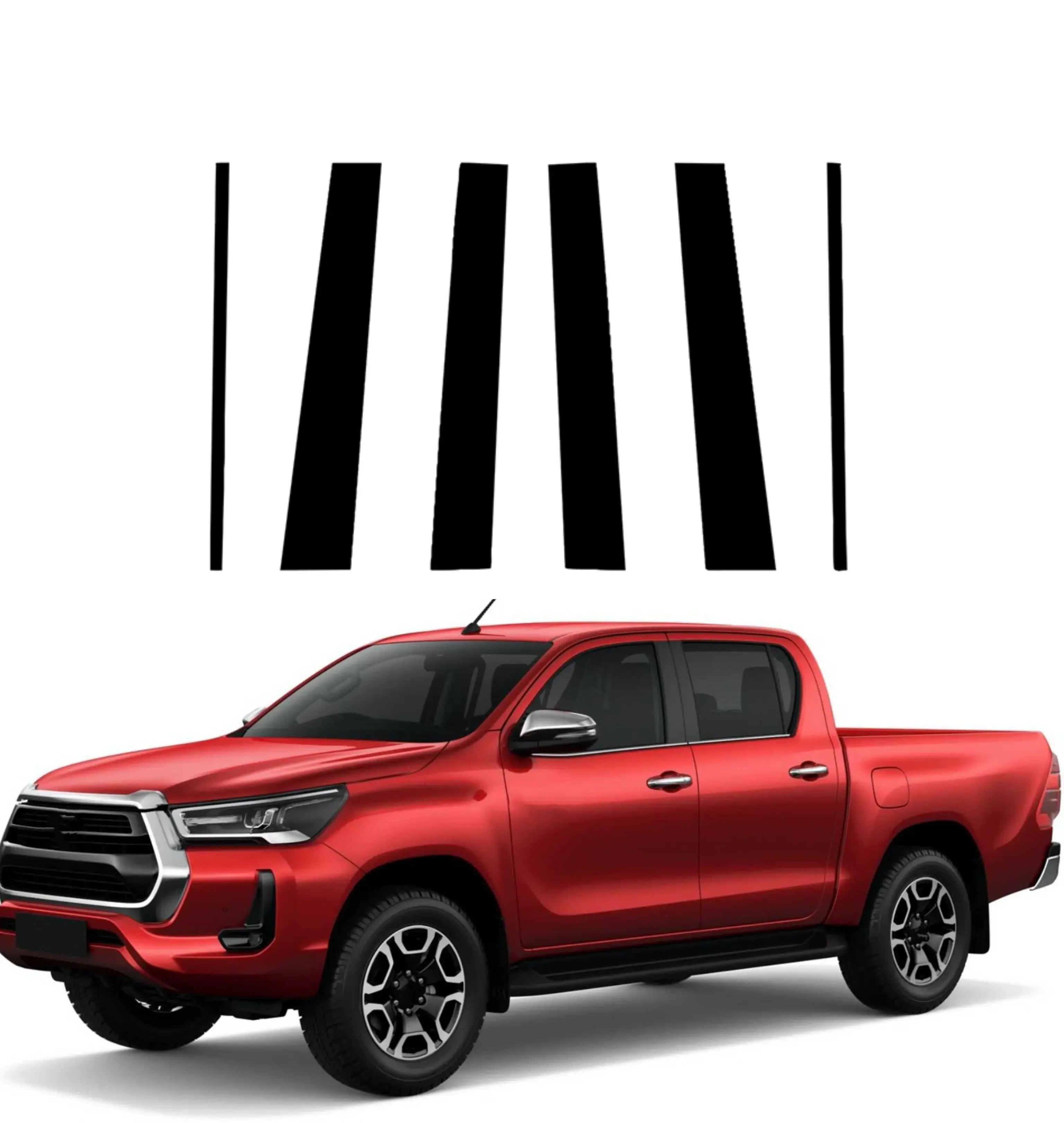 6Pcs Car Door Window Pillar Posts Trim Covers Sticker For Toyota Hilux 2015 2016 2017 2018 2019 2020 2021 Exterior Accessories
6Pcs Car Door Window Pillar Posts Trim Covers Sticker For Toyota Hilux 2015 2016 2017 2018 2019 2020 2021 Exterior Accessories