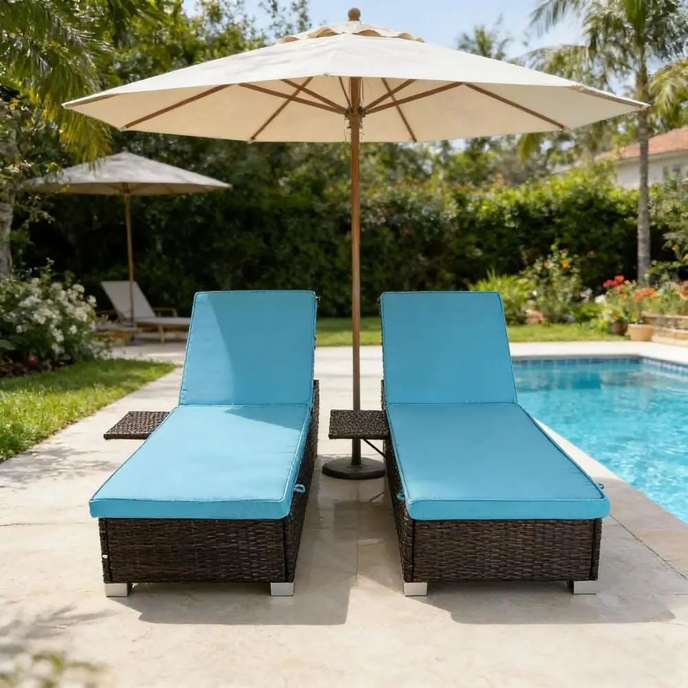Weather-Resistant 2-Piece Wicker Lounge Set with Side Table, Adjustable Backrest, and Removable Cushion
Weather-Resistant 2-Piece Wicker Lounge Set with Side Table, Adjustable Backrest, and Removable Cushion