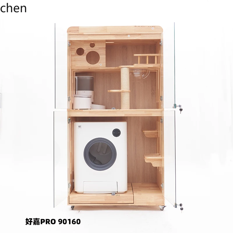 LXC cat villa solid wood cage cabinet can hold smart cat litter box household climbing frame
LXC cat villa solid wood cage cabinet can hold smart cat litter box household climbing frame