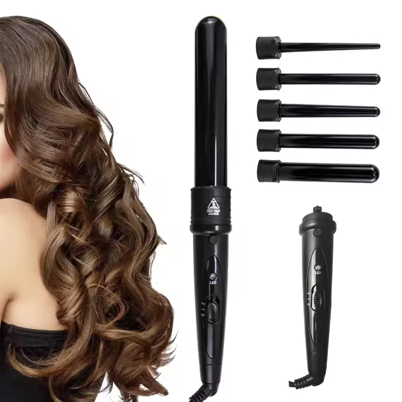 Hot Sale Styling Tools 5 in 1 Tourmaline Ceramic Hair Curler Roller Interchangeable Barrel Curling Iron Wand Set
Hot Sale Styling Tools 5 in 1 Tourmaline Ceramic Hair Curler Roller Interchangeable Barrel Curling Iron Wand Set