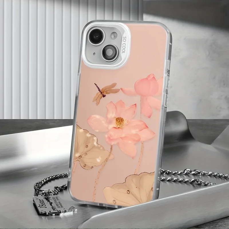 Pink lotus dragonfly phone case for iPhone 17 16 15 14 13 12 11 Pro/ Max/Plus shock-proof rear cover anti-fingerprint
Pink lotus dragonfly phone case for iPhone 17 16 15 14 13 12 11 Pro/ Max/Plus shock-proof rear cover anti-fingerprint