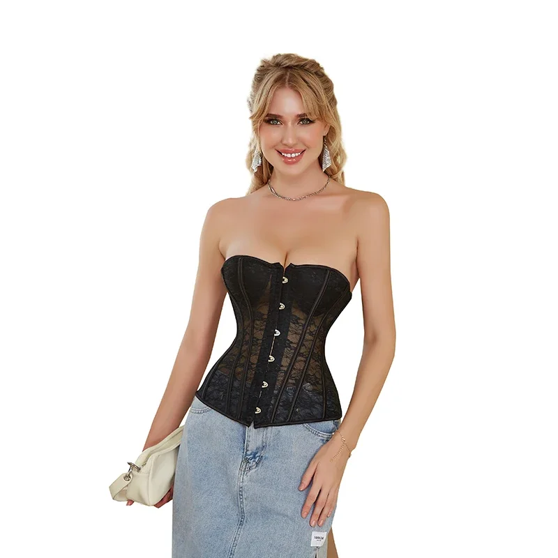 Breathable Overbust Corset Hollow Out Flower Mesh Waist Bustier Top Korset Lingerie
Breathable Overbust Corset Hollow Out Flower Mesh Waist Bustier Top Korset Lingerie