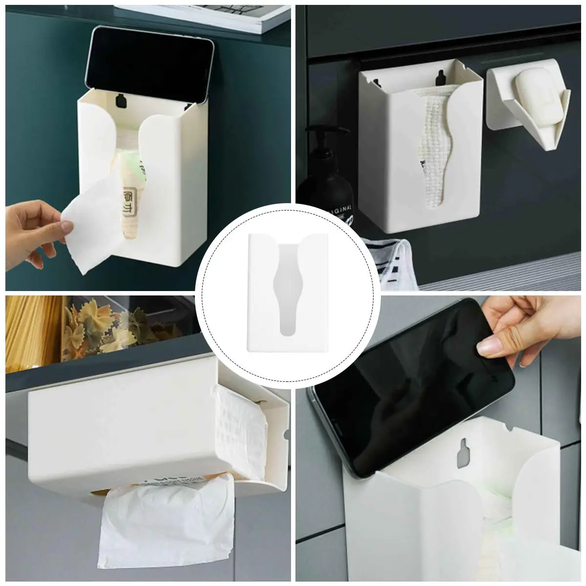 Kitchen Paper Storage Box Tissue Holder Wall Mount ABS Material Punch Free Bathroom Home Use Toilet Paper Dispenser
Kitchen Paper Storage Box Tissue Holder Wall Mount ABS Material Punch Free Bathroom Home Use Toilet Paper Dispenser