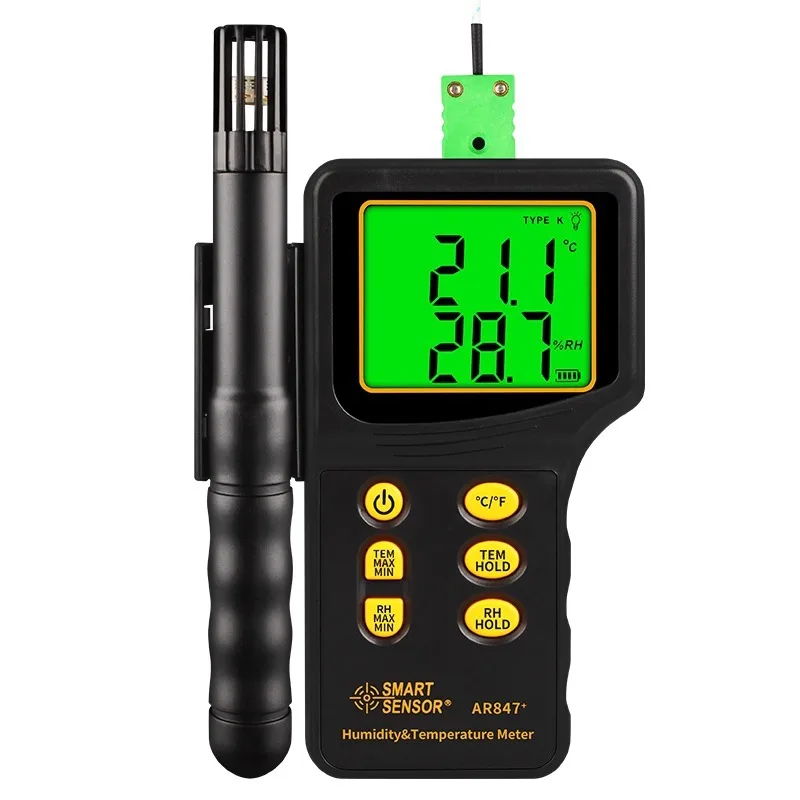 Industrial High-precision Electronic Temperature and Humidity Counter Display Handheld Air Temperature and Humidity Detector
Industrial High-precision Electronic Temperature and Humidity Counter Display Handheld Air Temperature and Humidity Detector