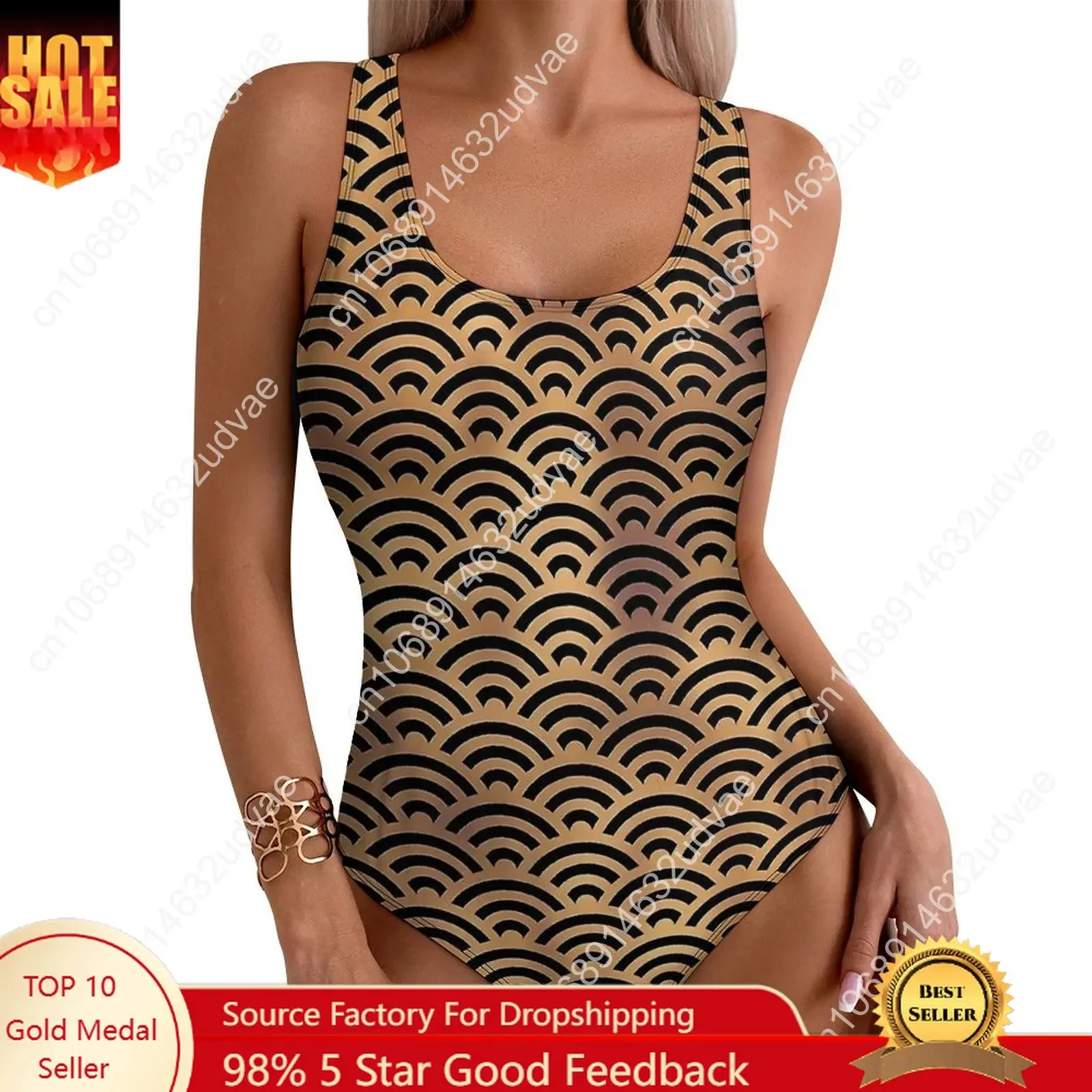 Japanese Seigaiha Swimsuit Gold and Black One-Piece Swimwear Push Up Trend Bathing Suits Sexy Holiday Rave Printed Bodysuit
Japanese Seigaiha Swimsuit Gold and Black One-Piece Swimwear Push Up Trend Bathing Suits Sexy Holiday Rave Printed Bodysuit