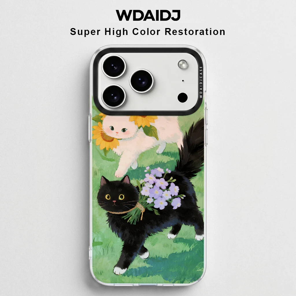Cute Black White Cat with Flower Print Clear Phone Case For iPhone 13 14 15 16 17 Pro Max Anti Scratch Cover
Cute Black White Cat with Flower Print Clear Phone Case For iPhone 13 14 15 16 17 Pro Max Anti Scratch Cover