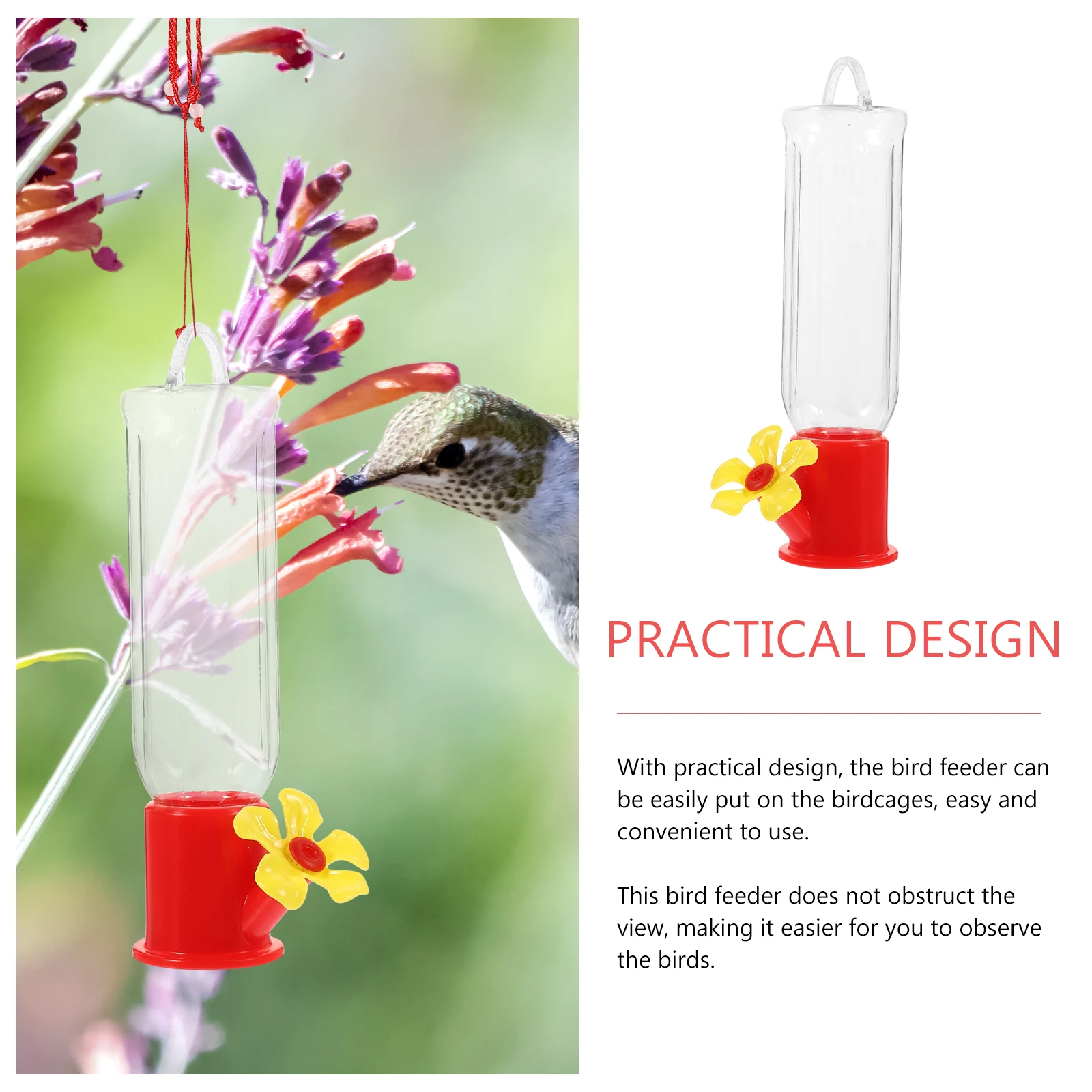 4 Pcs Hummingbird Feeders Transparent Plastic Bird Feeder Hanging Outdoor Decorative Garden Supplies Easy Install
4 Pcs Hummingbird Feeders Transparent Plastic Bird Feeder Hanging Outdoor Decorative Garden Supplies Easy Install