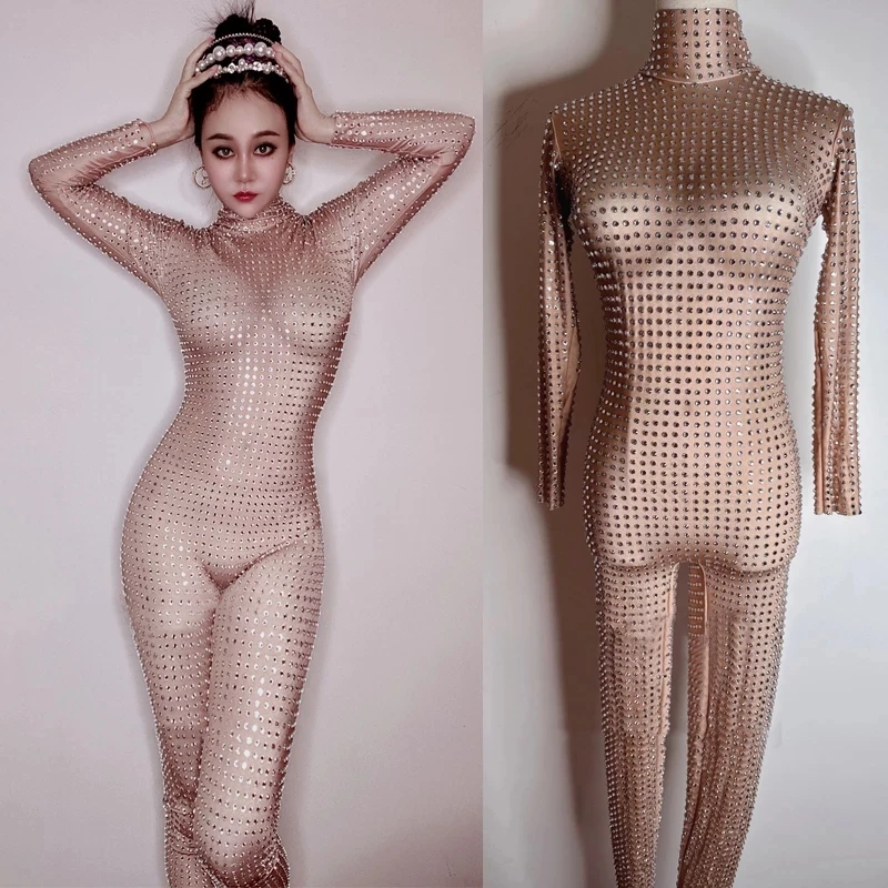Sexy Rhinestones Jumpsuit Nightclub Bar DJ DS Gogo Costumes Stretch Pole Dance Show Club Costume
Sexy Rhinestones Jumpsuit Nightclub Bar DJ DS Gogo Costumes Stretch Pole Dance Show Club Costume