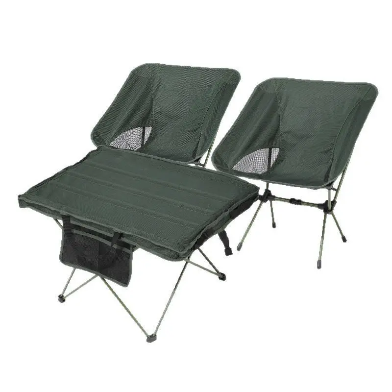 Outdoor folding table and chair three-piece picnic camping foldable moon chair portable aluminum alloy table and chair set
Outdoor folding table and chair three-piece picnic camping foldable moon chair portable aluminum alloy table and chair set