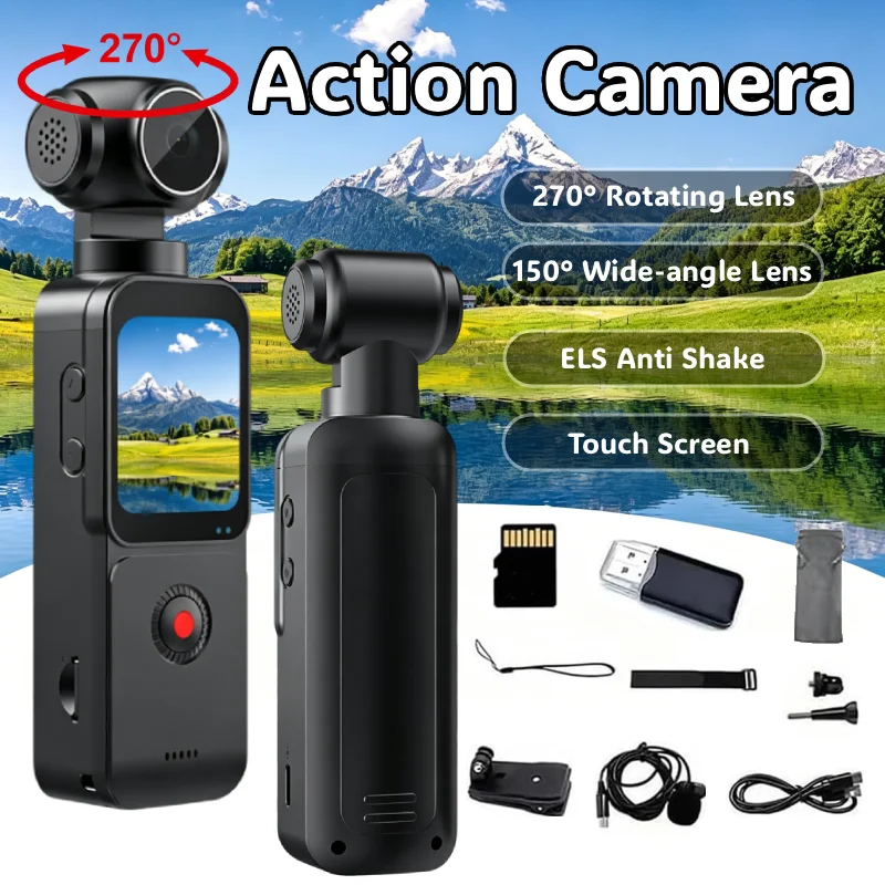 5K HD Handheld Camera Touch Screen Action Camera 270° Rotation Lengs Anti-shake Pocket Cam for Travel Sports Vlog Video Recorder
5K HD Handheld Camera Touch Screen Action Camera 270° Rotation Lengs Anti-shake Pocket Cam for Travel Sports Vlog Video Recorder