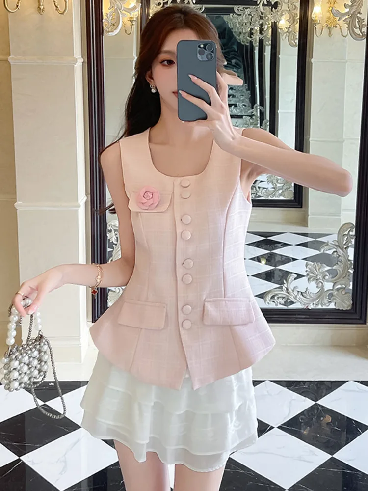 Summer Women Old Money Birthday Aesthetic Office Lady Suit Outfits 2 Piece Set Vintage Tank Top Vest + Ballet Core Mini Skirts
Summer Women Old Money Birthday Aesthetic Office Lady Suit Outfits 2 Piece Set Vintage Tank Top Vest + Ballet Core Mini Skirts