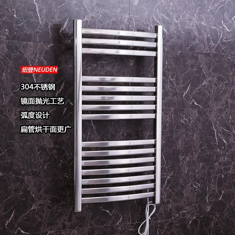 Bathroom toilet stainless steel mirror polished electric heating towel rack constant temperature heating drying European and Ame
Bathroom toilet stainless steel mirror polished electric heating towel rack constant temperature heating drying European and Ame