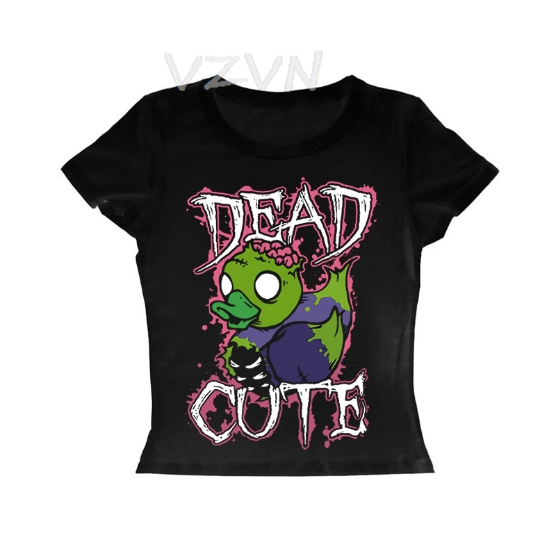Cute Print Black Cartoon Crop Top Basic Casual Crew Neck Short Sleeved Tee Women Harajuku Slim Tee Vintage Fashion y2k Outfits 
Cute Print Black Cartoon Crop Top Basic Casual Crew Neck Short Sleeved Tee Women Harajuku Slim Tee Vintage Fashion y2k Outfits