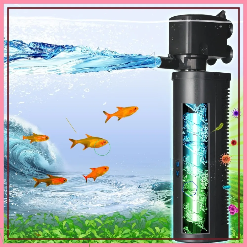 500GPH Aquarium Filter for 75-300 Gallon Tanks, Submersible Pump for Turtle Tank, Pond & Ice Bath
500GPH Aquarium Filter for 75-300 Gallon Tanks, Submersible Pump for Turtle Tank, Pond & Ice Bath