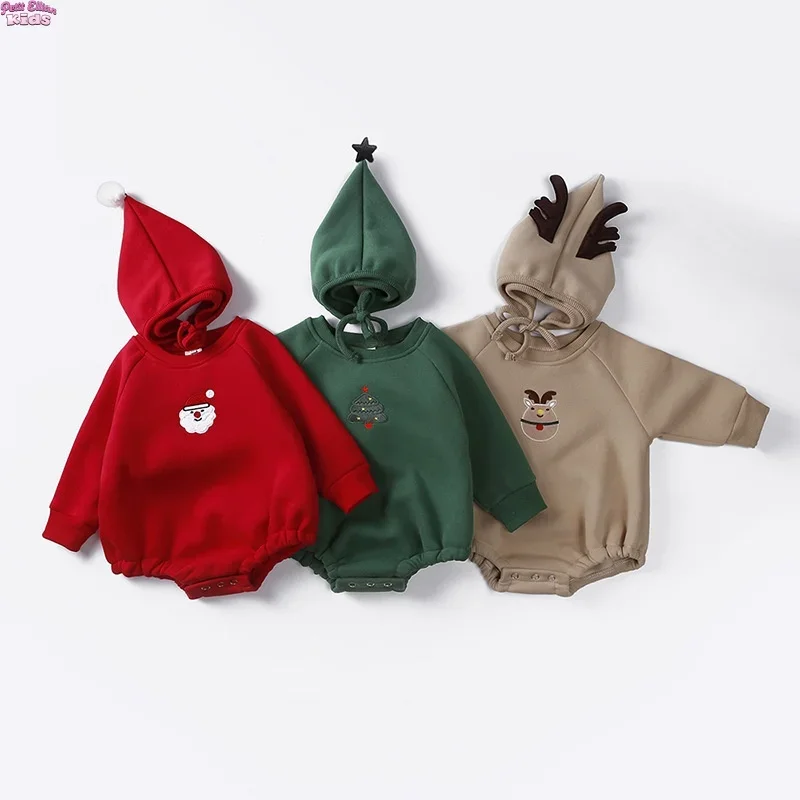 Baby Girls Christmas Romper and Hat Sets 0-2Y Newborn Boys Baby Clothes Cotton Fleece Bodysuit Festive Infant Winter Outfit
Baby Girls Christmas Romper and Hat Sets 0-2Y Newborn Boys Baby Clothes Cotton Fleece Bodysuit Festive Infant Winter Outfit