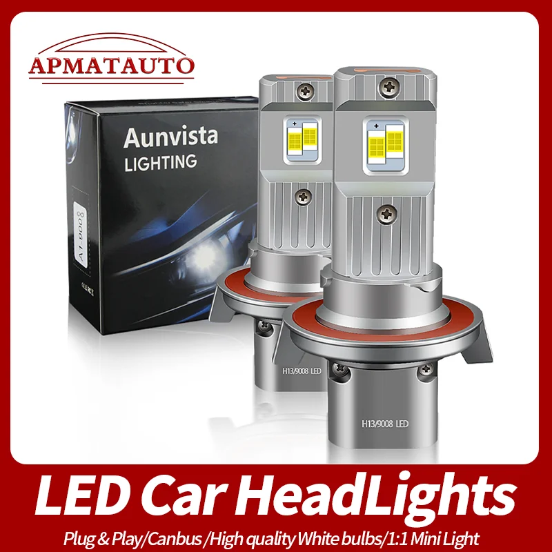 2Pcs 9008 H13 Car LED Headlight Bulb Hi/Lo Beam 30000LM 120W CSP LED Bulb Fanless With Canbus High and Low Beam Canbus Fog Lamps
2Pcs 9008 H13 Car LED Headlight Bulb Hi/Lo Beam 30000LM 120W CSP LED Bulb Fanless With Canbus High and Low Beam Canbus Fog Lamps