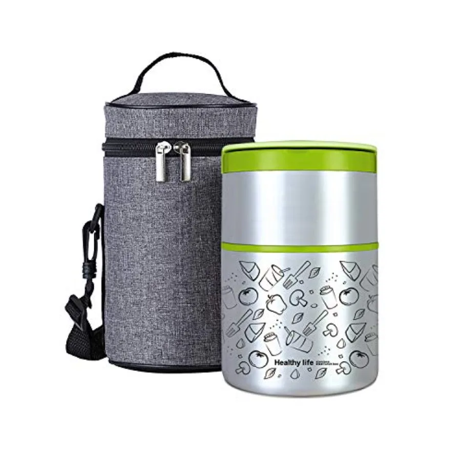 Vacuum Insulated Stackable Stainless Steel Thermal Lunch/Snack box, 2-Tier Bento/Food Container with Lunch bag, Smart Diet, Wei
Vacuum Insulated Stackable Stainless Steel Thermal Lunch/Snack box, 2-Tier Bento/Food Container with Lunch bag, Smart Diet, Wei