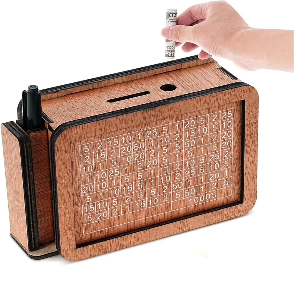 AM-Wooden Money Box with Cash Vault Design, Wooden Piggy Bank, Cash Vault Wooden Savings Box, Money Box with Money A
AM-Wooden Money Box with Cash Vault Design, Wooden Piggy Bank, Cash Vault Wooden Savings Box, Money Box with Money A