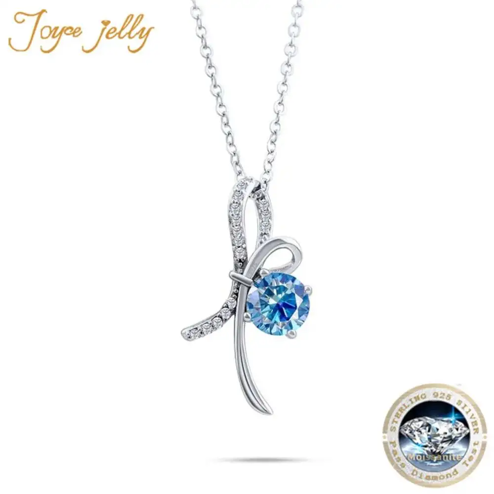 JoyceJelly S925 Sterling Silver Necklace with Dazzling 1 ct Moissanite Bow Pendant Portugal Cutting Lab Created Diamond Jewelry
JoyceJelly S925 Sterling Silver Necklace with Dazzling 1 ct Moissanite Bow Pendant Portugal Cutting Lab Created Diamond Jewelry