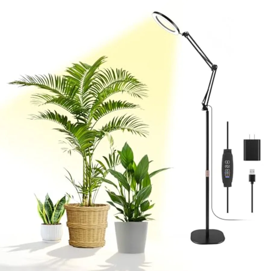 Floor Grow Lights for Indoor Plants 10in Head Full Spectrum LED Plant Light with Stand 10 Dimmable Levels and 3 Lighting Modes
Floor Grow Lights for Indoor Plants 10in Head Full Spectrum LED Plant Light with Stand 10 Dimmable Levels and 3 Lighting Modes