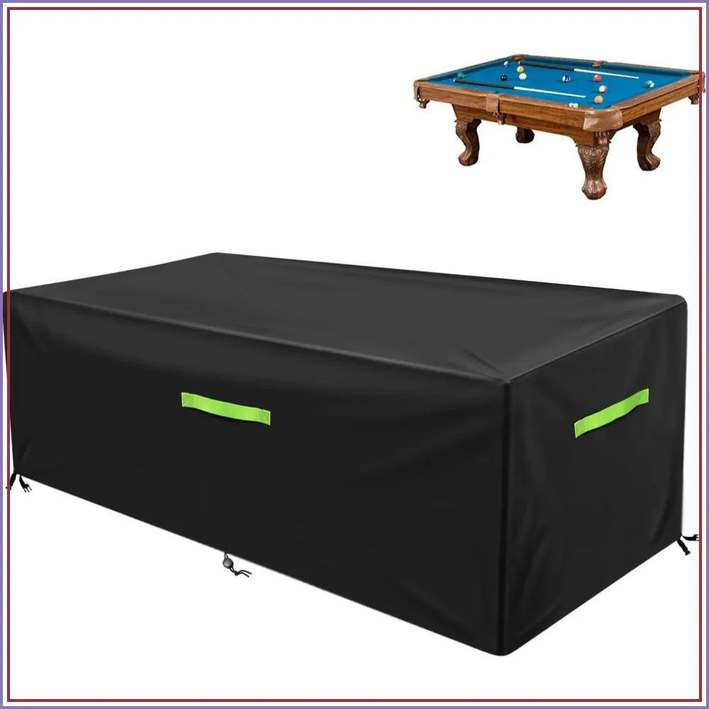 7/8/9 ft Waterproof Pool Table Cover, Heavy Duty Polyester Fabric for Snooker Billiard Table (102x53x32in) Black
7/8/9 ft Waterproof Pool Table Cover, Heavy Duty Polyester Fabric for Snooker Billiard Table (102x53x32in) Black