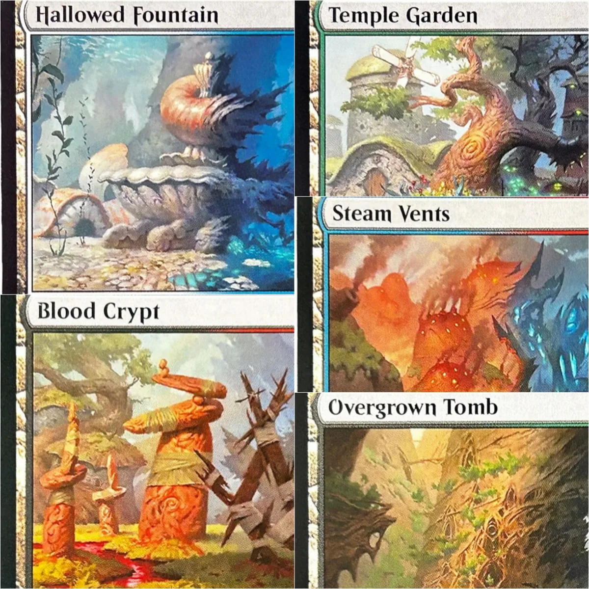 Lorwyn Shocklands Holo TCG Magical Proxy Cards Temple Garden Blood Crypt Steam Vents Top Quality Playing Game Trading Cards
Lorwyn Shocklands Holo TCG Magical Proxy Cards Temple Garden Blood Crypt Steam Vents Top Quality Playing Game Trading Cards