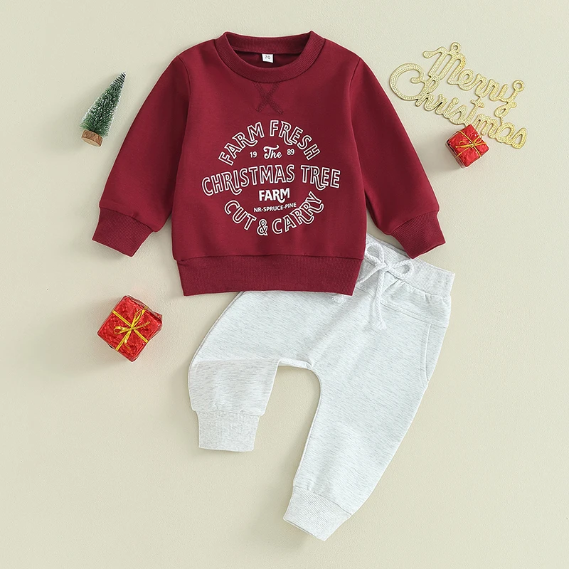 Kids Winter Outfits Set Long Sleeve Pullover Tops and Elastic Waist Pants Sets for Toddler Girls Boys Christmas
Kids Winter Outfits Set Long Sleeve Pullover Tops and Elastic Waist Pants Sets for Toddler Girls Boys Christmas