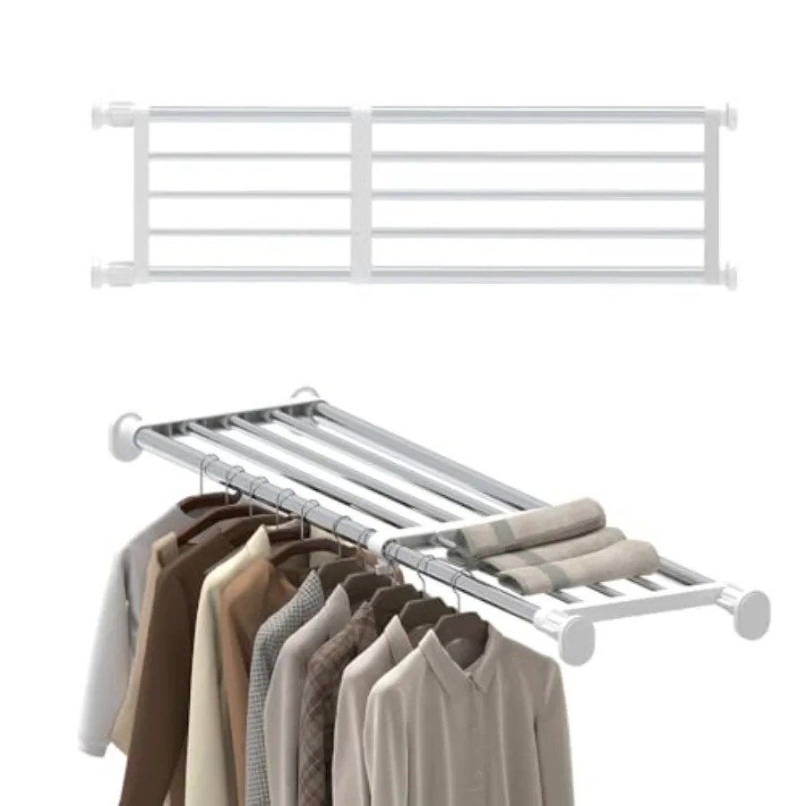 Expandable Shelf Rod Closet System Heavy Duty Clothes Hanger Adjustable DIY Storage Organizer Shoe Rack
Expandable Shelf Rod Closet System Heavy Duty Clothes Hanger Adjustable DIY Storage Organizer Shoe Rack