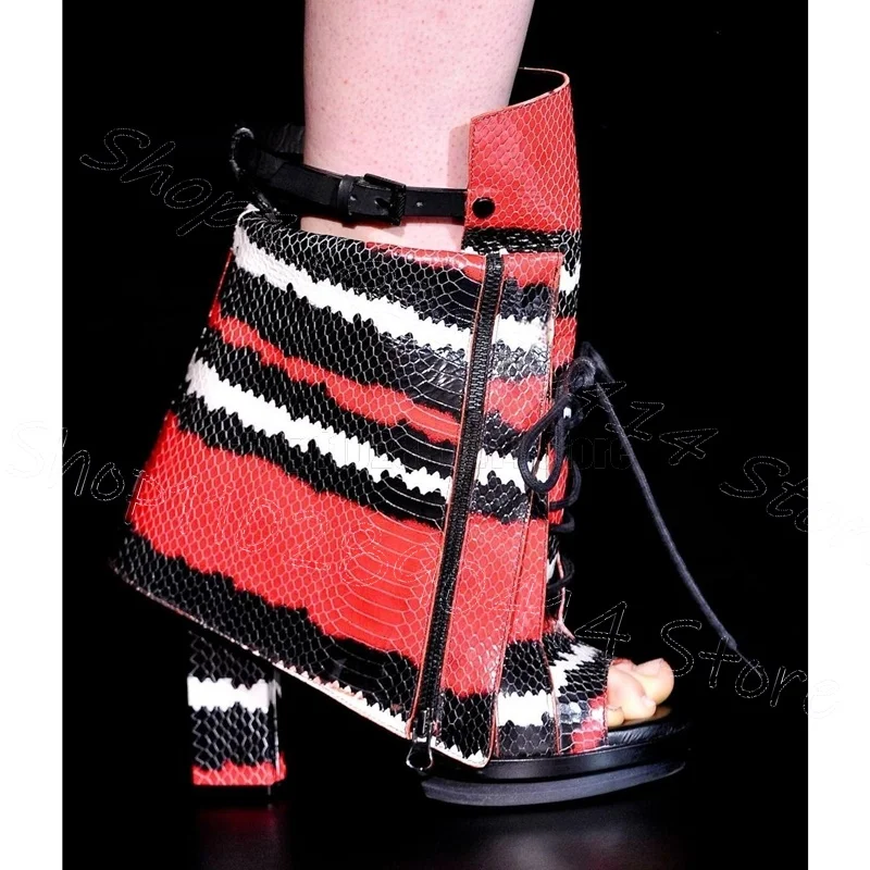 Graffiti Snakeskin Print Strappy Sandals Boots Slip On Women Shoes Chunky High Heels Party Feast Runway 2025 Zapatos Para Mujere
Graffiti Snakeskin Print Strappy Sandals Boots Slip On Women Shoes Chunky High Heels Party Feast Runway 2025 Zapatos Para Mujere