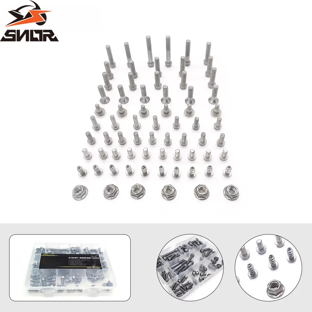 SNOR Motorcycle Accessories Full Repair Screws Bolts Kit M6 M8 For KTM SX SXF XCF EXC EXCF XCW 250 300 350 450 Dirt Bike Enduro
SNOR Motorcycle Accessories Full Repair Screws Bolts Kit M6 M8 For KTM SX SXF XCF EXC EXCF XCW 250 300 350 450 Dirt Bike Enduro