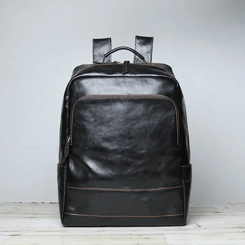 Leather Trendy Men's Shoulder Cover Layer Leather Large Capacity Simple Backpack Tree Cream Leather Retro 15 inch Computer Bag
Leather Trendy Men's Shoulder Cover Layer Leather Large Capacity Simple Backpack Tree Cream Leather Retro 15 inch Computer Bag