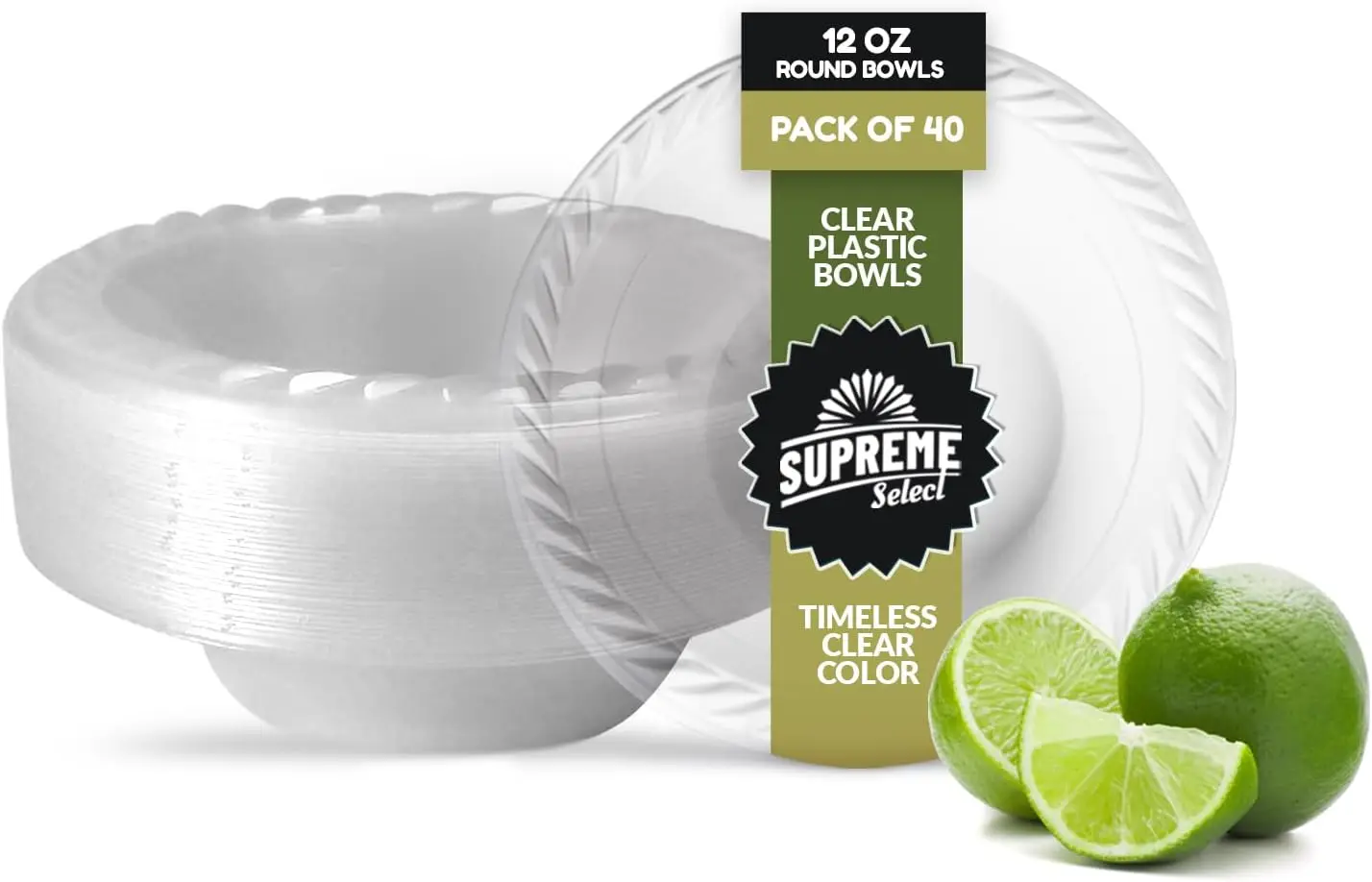 Clear Disposable Plastic Bowls 40 Pack 12oz Microwave Safe Sturdy Rimmed Soup Salad Dessert Bowls for Parties Weddings Kitchen
Clear Disposable Plastic Bowls 40 Pack 12oz Microwave Safe Sturdy Rimmed Soup Salad Dessert Bowls for Parties Weddings Kitchen