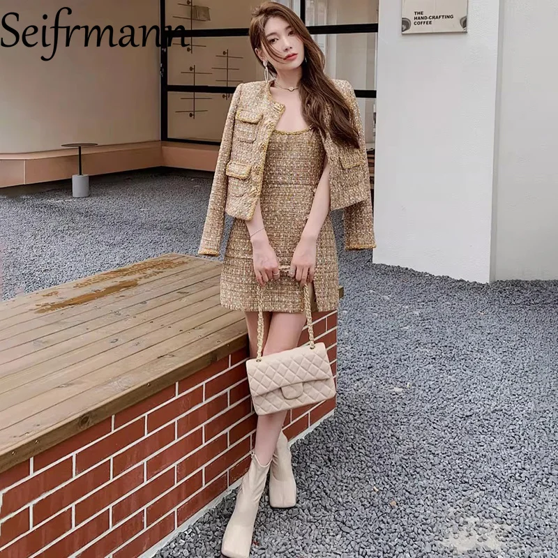 Seifrmann 2026 Summer Women's New Fashionable Round Neck Long Sleeve Coat+Tank Top Dress Two Piece Set
Seifrmann 2026 Summer Women's New Fashionable Round Neck Long Sleeve Coat+Tank Top Dress Two Piece Set