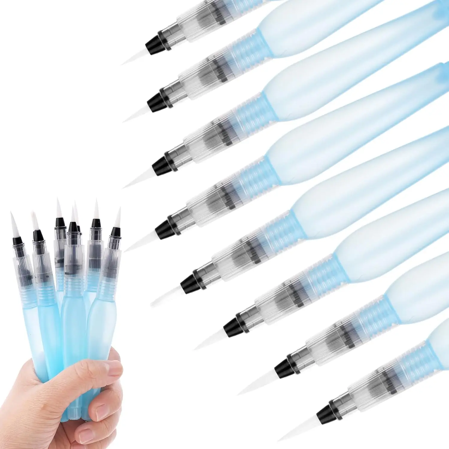 Refillable Water Brush Pens Set - 8 Tips for Watercolor, Calligraphy & Art
Refillable Water Brush Pens Set - 8 Tips for Watercolor, Calligraphy & Art