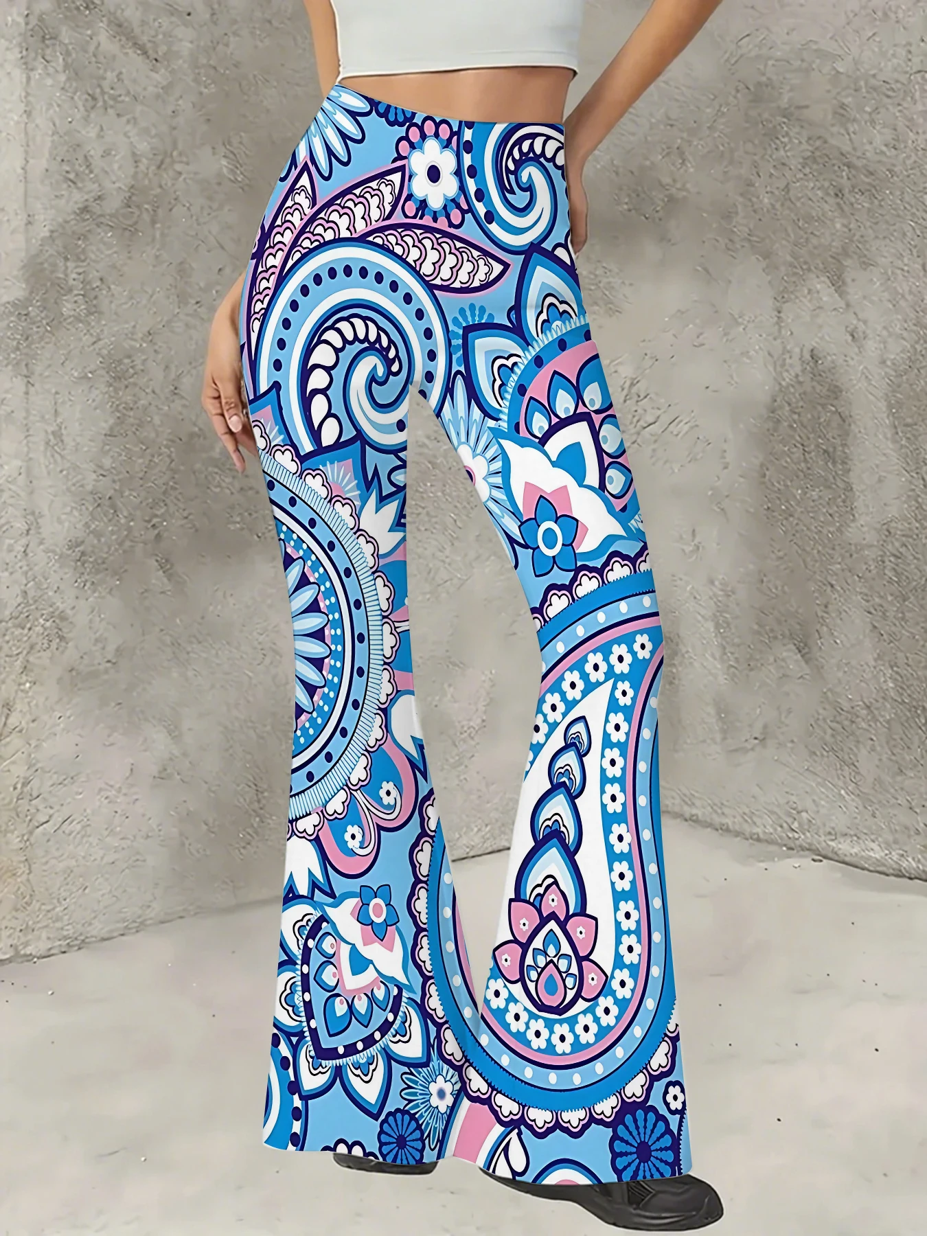 Korean Style Printed Flare Pants Women High Waist Slim Fit Bell Bottom Leggings
Korean Style Printed Flare Pants Women High Waist Slim Fit Bell Bottom Leggings