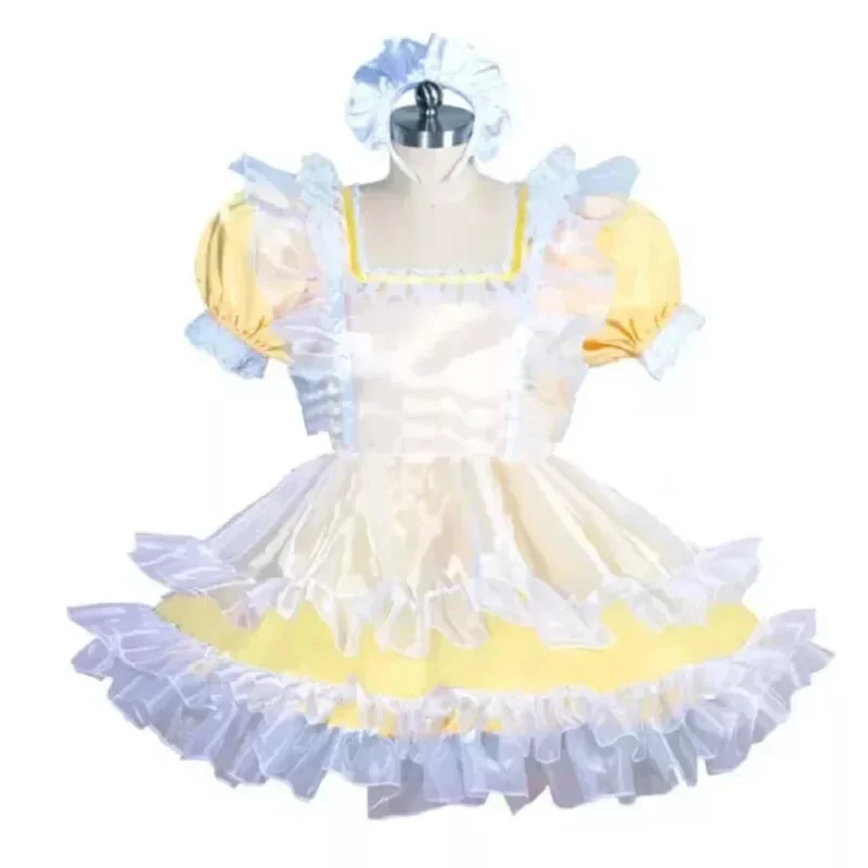 Sissy Lockable Yellow Satin Dress Girl Maid Cosplay Customized Christmas Carnival costumes
Sissy Lockable Yellow Satin Dress Girl Maid Cosplay Customized Christmas Carnival costumes