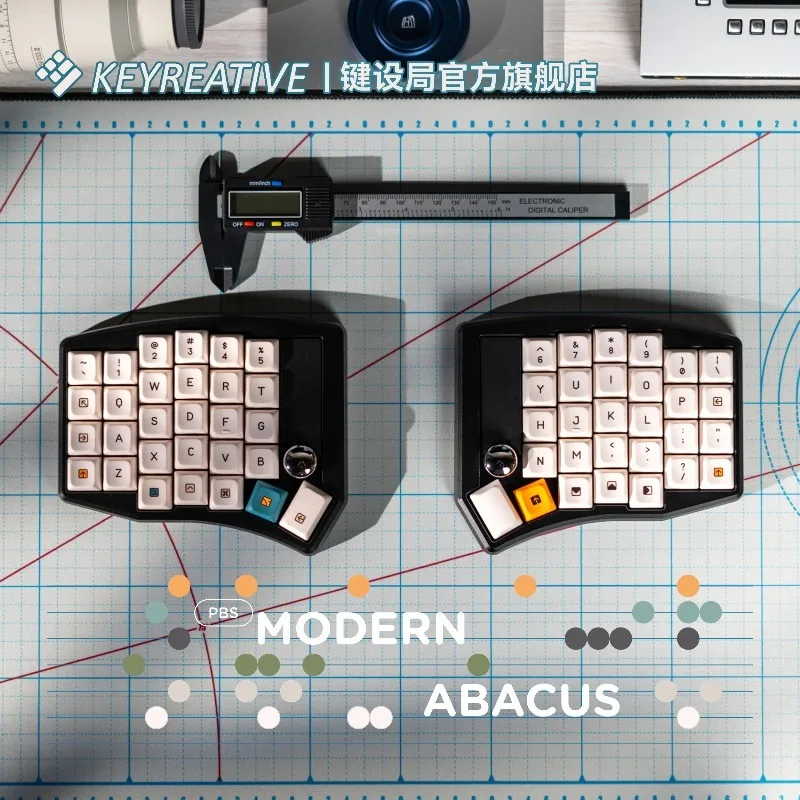 Modern Abacus Keycaps Customize PBS Profile PBT Artisan Key Caps Mechanical Keyboard Base Kit Split Keyboard Cap Game Accessory