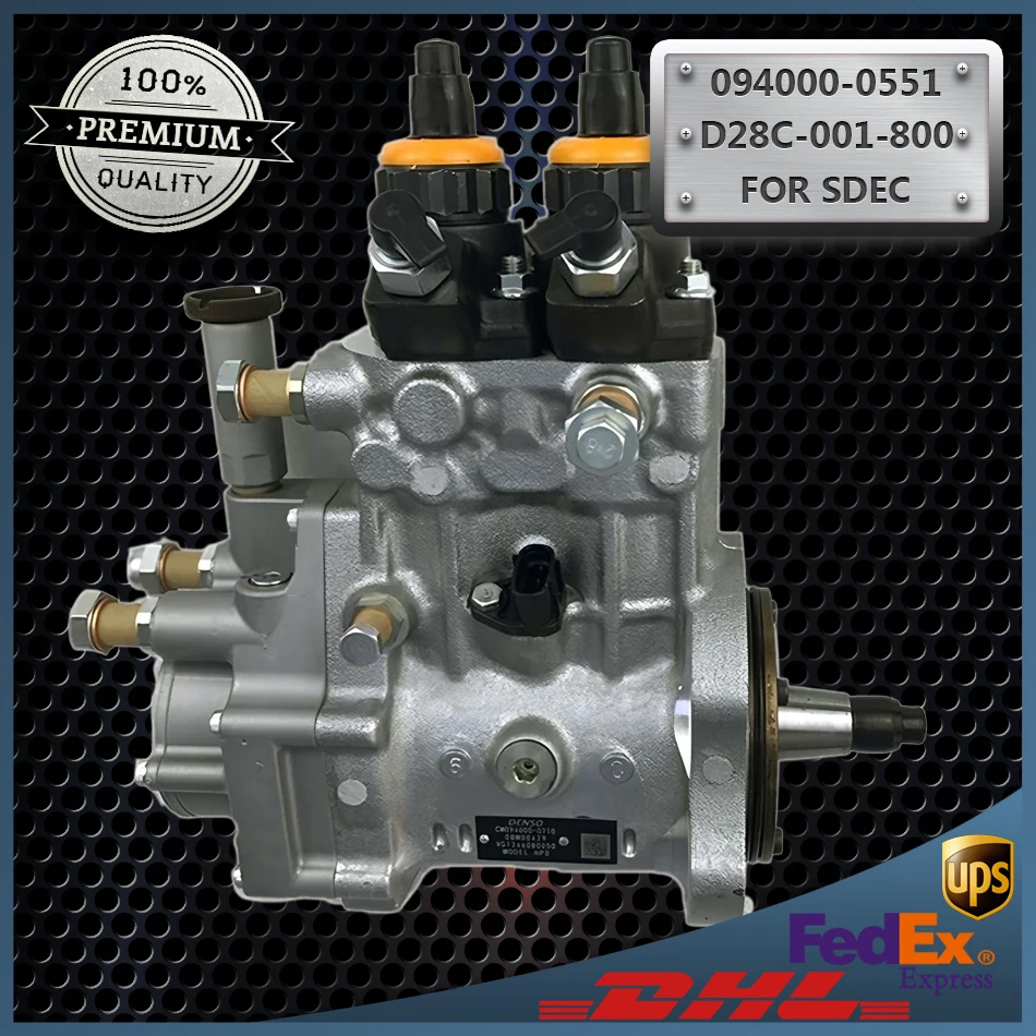 High Quality Common Rail Fuel Pump 094000-0551 D28C-001-800 for SDEC TRUCK Engine SC9DK Shangchai Engine D6114
High Quality Common Rail Fuel Pump 094000-0551 D28C-001-800 for SDEC TRUCK Engine SC9DK Shangchai Engine D6114