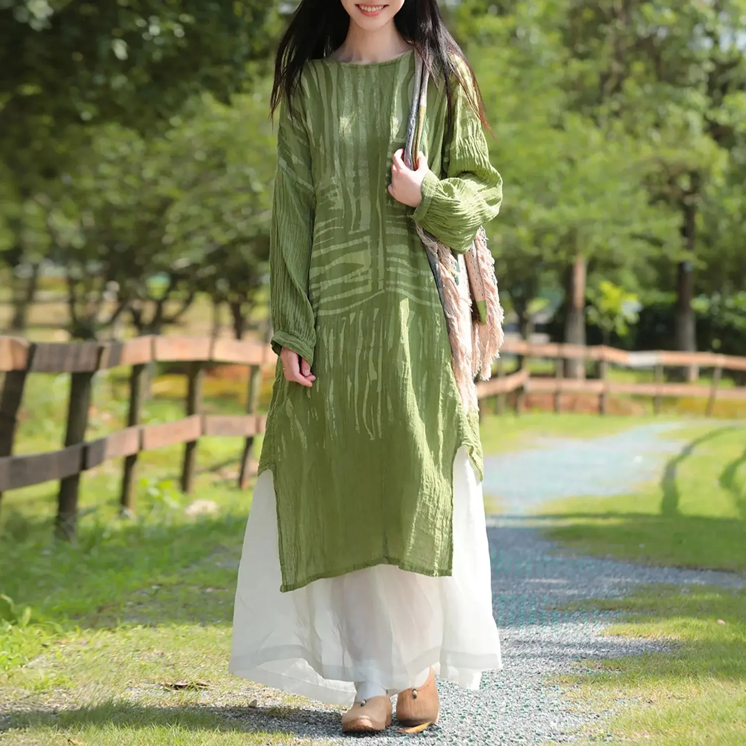 LZJN Women's Autumn Ramie Fresh Retro Green Loose Irregular Long Shirt Zen Hooded Long Sleeve Thin Comfortable Fashionable Top
LZJN Women's Autumn Ramie Fresh Retro Green Loose Irregular Long Shirt Zen Hooded Long Sleeve Thin Comfortable Fashionable Top