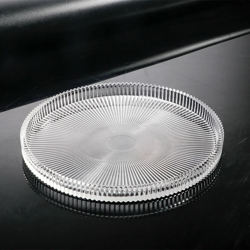 Striped Glass Plate Round Crystal Glass Fruit Plate Flat Bottomed Tray Living Room Decoration Tray Home Countertop Display Tray
Striped Glass Plate Round Crystal Glass Fruit Plate Flat Bottomed Tray Living Room Decoration Tray Home Countertop Display Tray